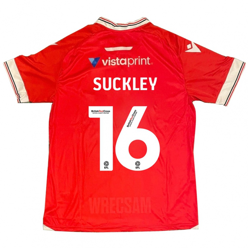 Kandiny Kinderen Ava Suckley #16 Rood Thuisshirt Thuistenue 2023/24 T-Shirt België