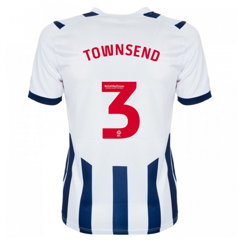 Kandiny Kinderen Conor Townsend #3 Wit Thuisshirt Thuistenue 2023/24 T-Shirt België