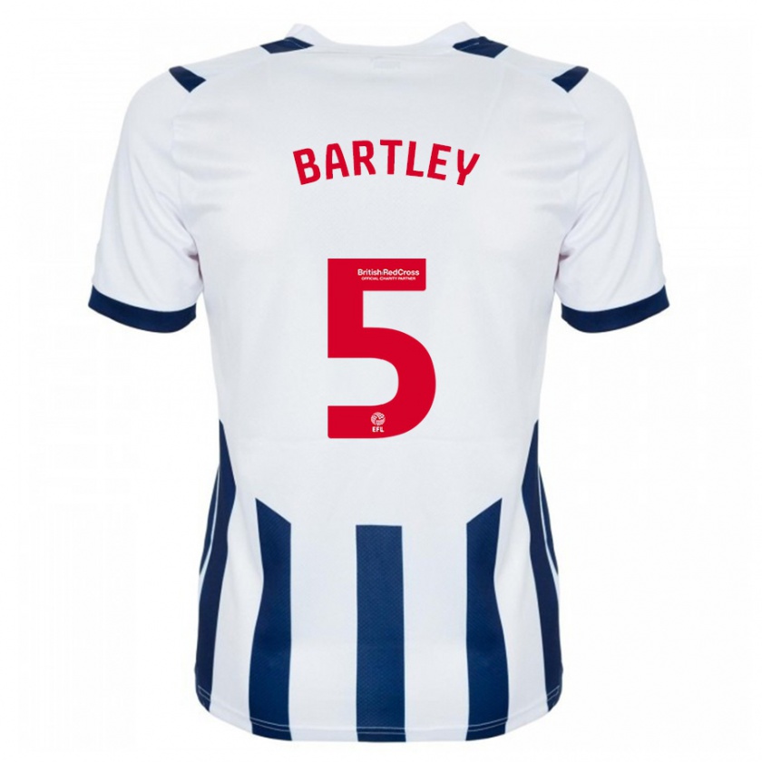 Kandiny Kinderen Kyle Bartley #5 Wit Thuisshirt Thuistenue 2023/24 T-Shirt België