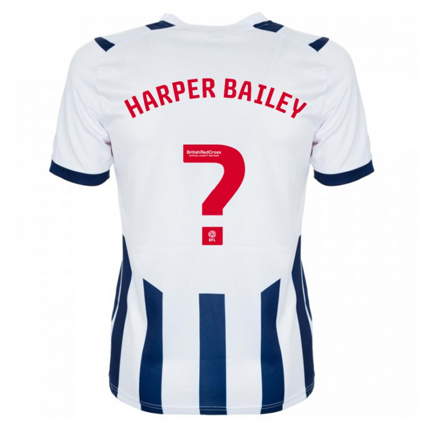 Kandiny Kinderen Aaron Harper-Bailey #0 Wit Thuisshirt Thuistenue 2023/24 T-Shirt België