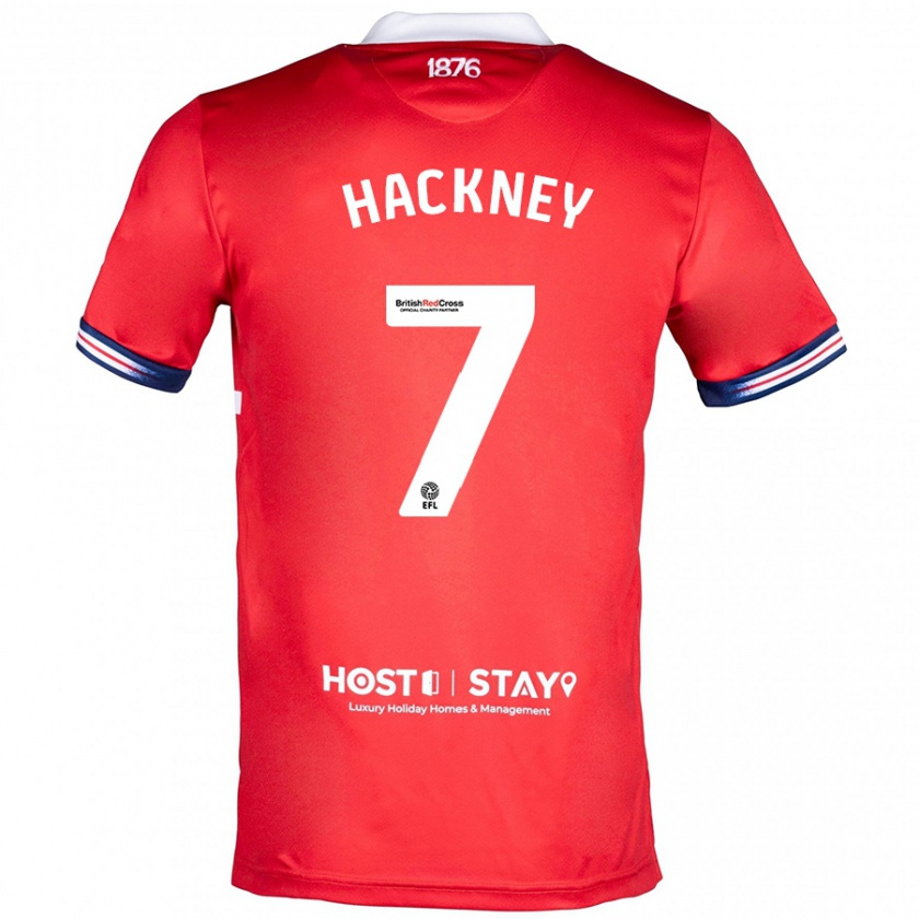 Kandiny Bambino Maglia Hayden Hackney #7 Rosso Kit Gara Home 2023/24 Maglietta