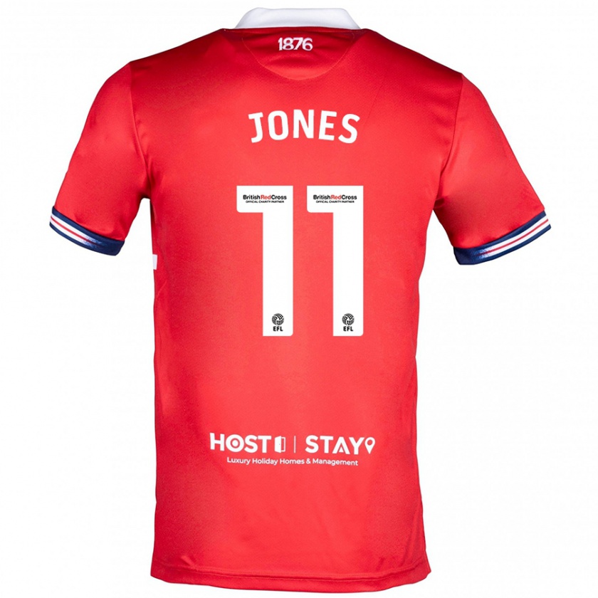 Kandiny Kinderen Isaiah Jones #11 Rood Thuisshirt Thuistenue 2023/24 T-Shirt België