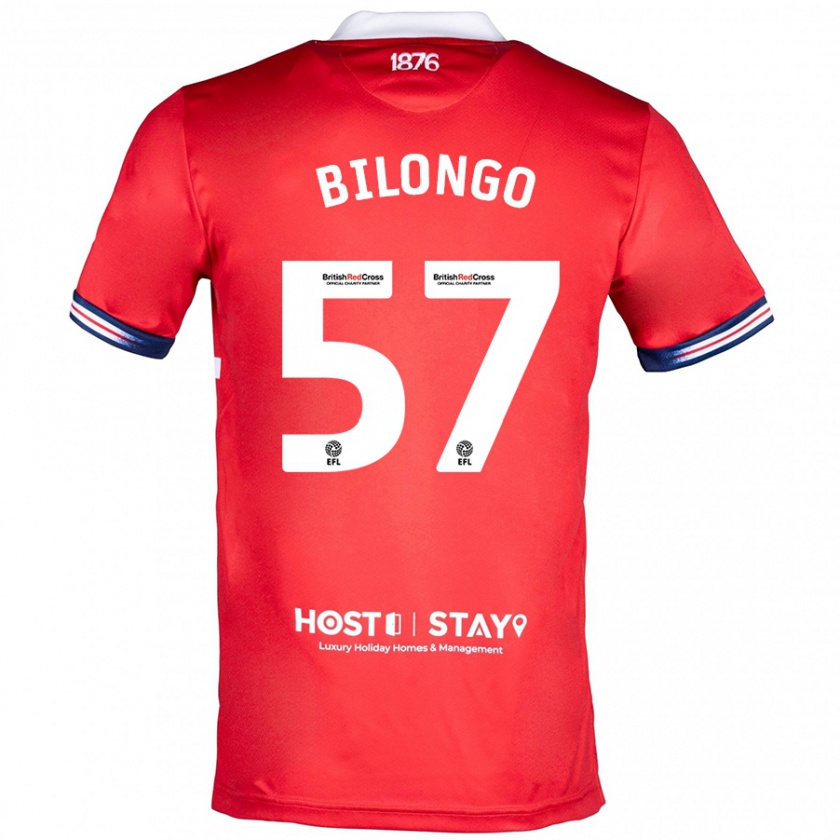 Kandiny Kinder Bryant Bilongo #57 Rot Heimtrikot Trikot 2023/24 T-Shirt Österreich