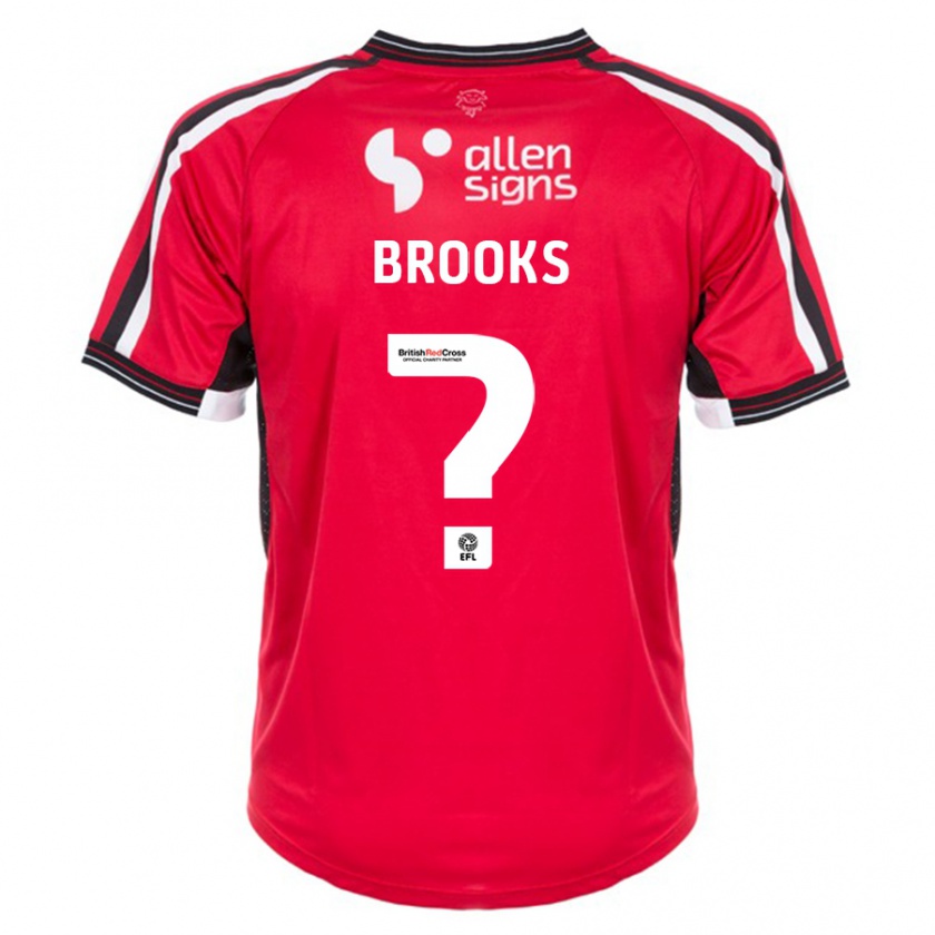 Kandiny Kinderen Billy Brooks #0 Rood Thuisshirt Thuistenue 2023/24 T-Shirt België