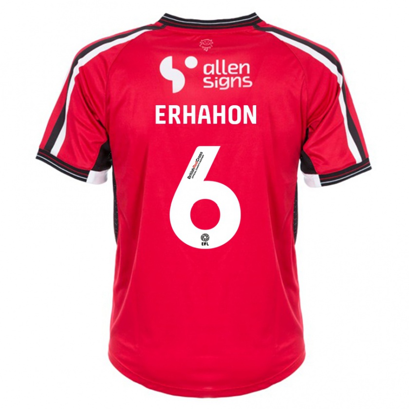 Kandiny Kinderen Ethan Erhahon #6 Rood Thuisshirt Thuistenue 2023/24 T-Shirt België