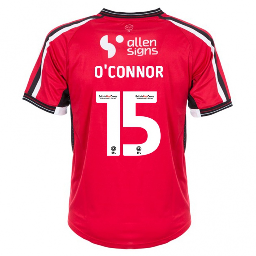 Kandiny Bambino Maglia Paudie O'connor #15 Rosso Kit Gara Home 2023/24 Maglietta