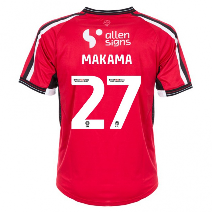 Kandiny Niño Camiseta Jovon Makama #27 Rojo 1ª Equipación 2023/24 La Camisa México