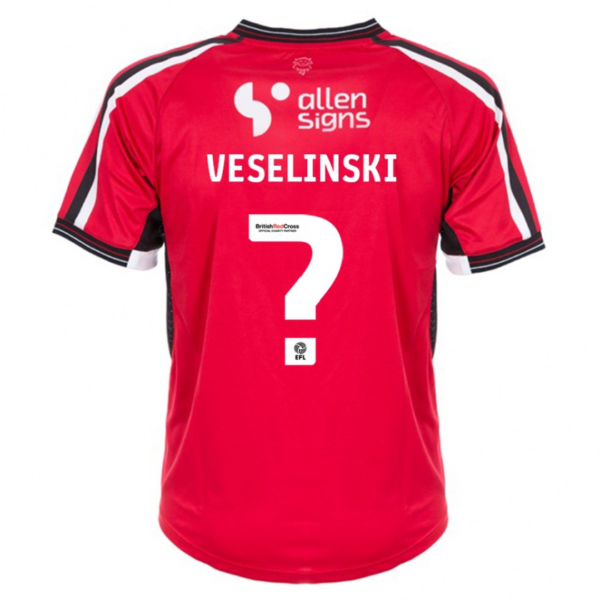 Kandiny Kinder Aleksandar Veselinski #0 Rot Heimtrikot Trikot 2023/24 T-Shirt Österreich