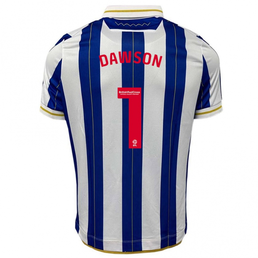 Kandiny Niño Camiseta Cameron Dawson #1 Azul Blanco 1ª Equipación 2023/24 La Camisa México