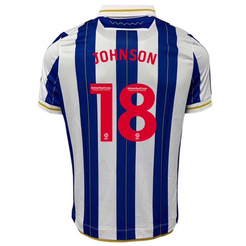 Kandiny Niño Camiseta Marvin Johnson #18 Azul Blanco 1ª Equipación 2023/24 La Camisa México