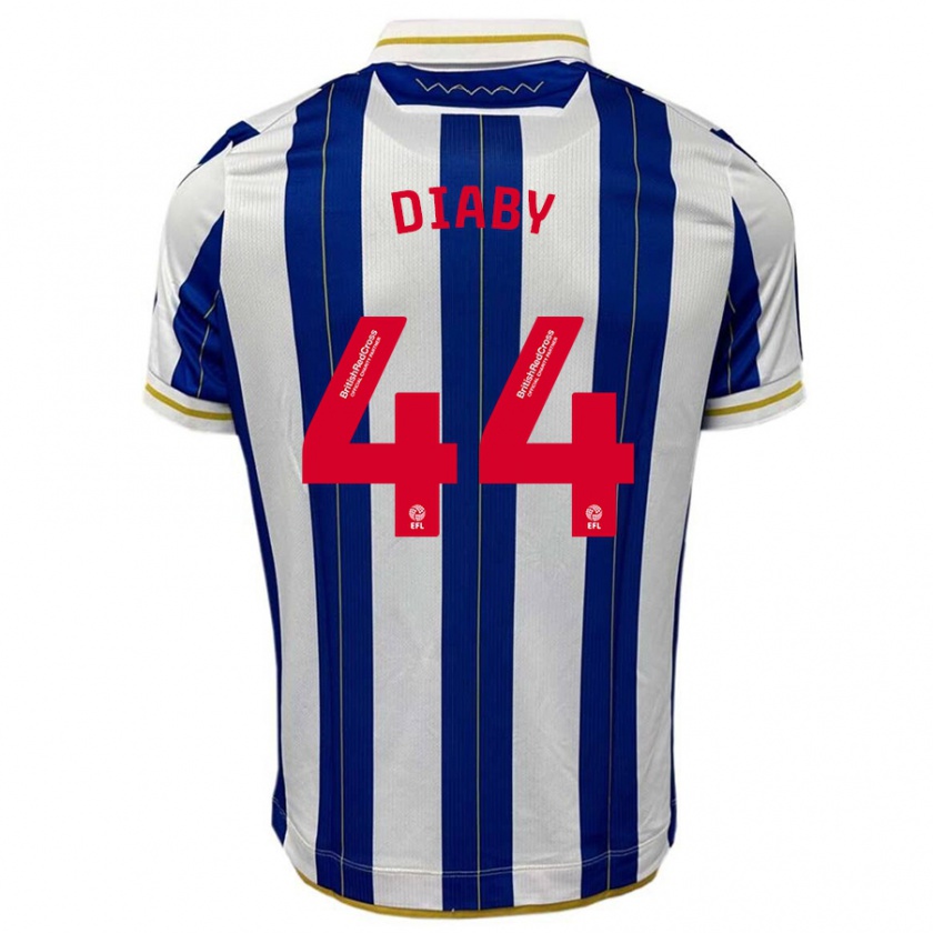 Kandiny Niño Camiseta Momo Diaby #44 Azul Blanco 1ª Equipación 2023/24 La Camisa México