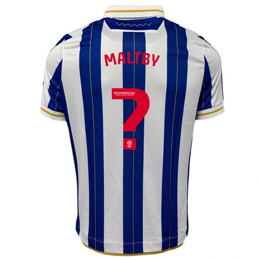 Kandiny Bambino Maglia Mackenzie Maltby #0 Blu Bianco Kit Gara Home 2023/24 Maglietta