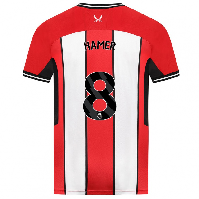 Kandiny Kinderen Gustavo Hamer #8 Rood Thuisshirt Thuistenue 2023/24 T-Shirt België