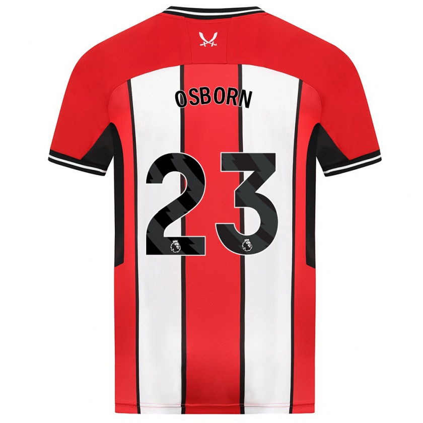 Kandiny Kinderen Ben Osborn #23 Rood Thuisshirt Thuistenue 2023/24 T-Shirt België