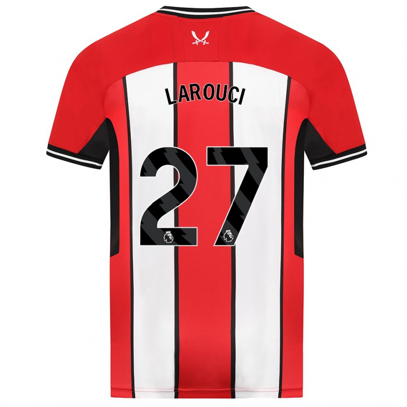 Kandiny Kinderen Yasser Larouci #27 Rood Thuisshirt Thuistenue 2023/24 T-Shirt België