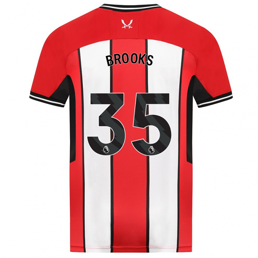 Kandiny Kinderen Andre Brooks #35 Rood Thuisshirt Thuistenue 2023/24 T-Shirt België