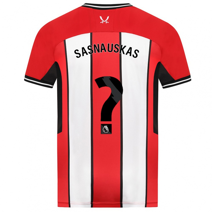 Kandiny Kinderen Dovydas Sasnauskas #0 Rood Thuisshirt Thuistenue 2023/24 T-Shirt België