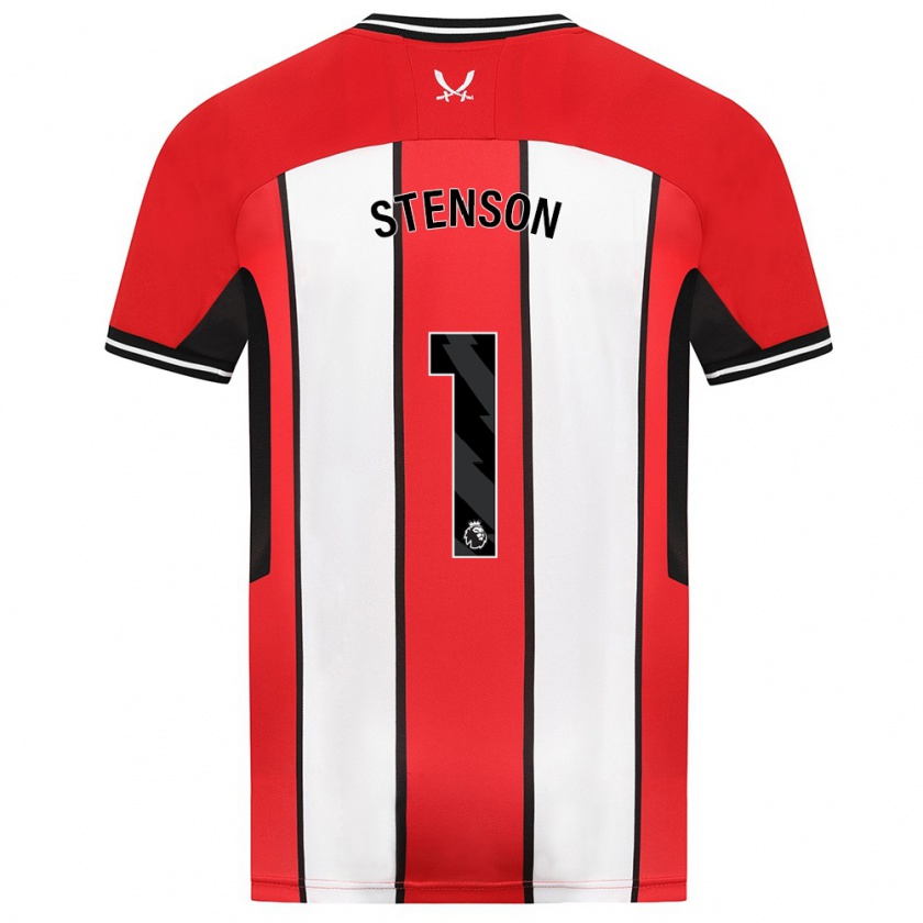 Kandiny Bambino Maglia Fran Stenson #1 Rosso Kit Gara Home 2023/24 Maglietta