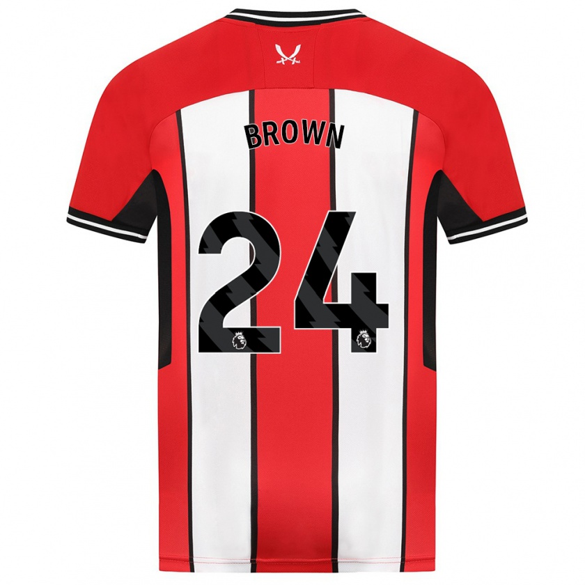 Kandiny Bambino Maglia Rachel Brown #24 Rosso Kit Gara Home 2023/24 Maglietta