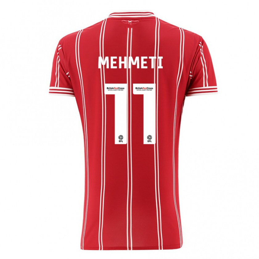 Kandiny Kinder Anis Mehmeti #11 Rot Heimtrikot Trikot 2023/24 T-Shirt Österreich