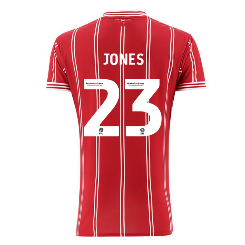 Kandiny Bambino Maglia Carrie Jones #23 Rosso Kit Gara Home 2023/24 Maglietta