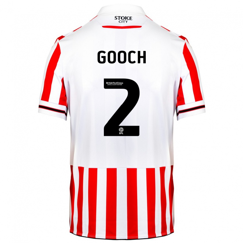 Kandiny Kinderen Lynden Gooch #2 Rood Wit Thuisshirt Thuistenue 2023/24 T-Shirt België