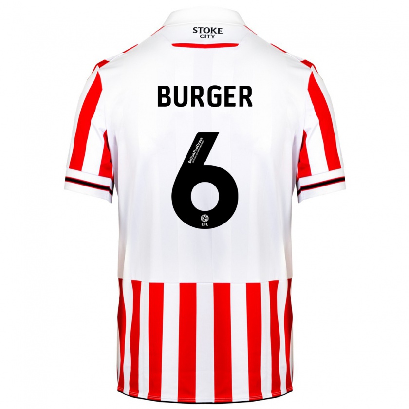 Kandiny Niño Camiseta Wouter Burger #6 Rojo Blanco 1ª Equipación 2023/24 La Camisa