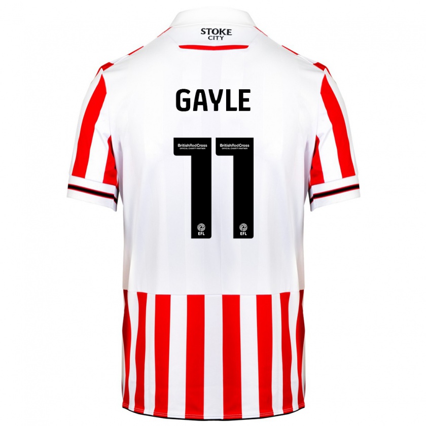 Kandiny Niño Camiseta Dwight Gayle #11 Rojo Blanco 1ª Equipación 2023/24 La Camisa