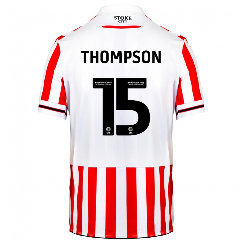 Kandiny Kinderen Jordan Thompson #15 Rood Wit Thuisshirt Thuistenue 2023/24 T-Shirt België