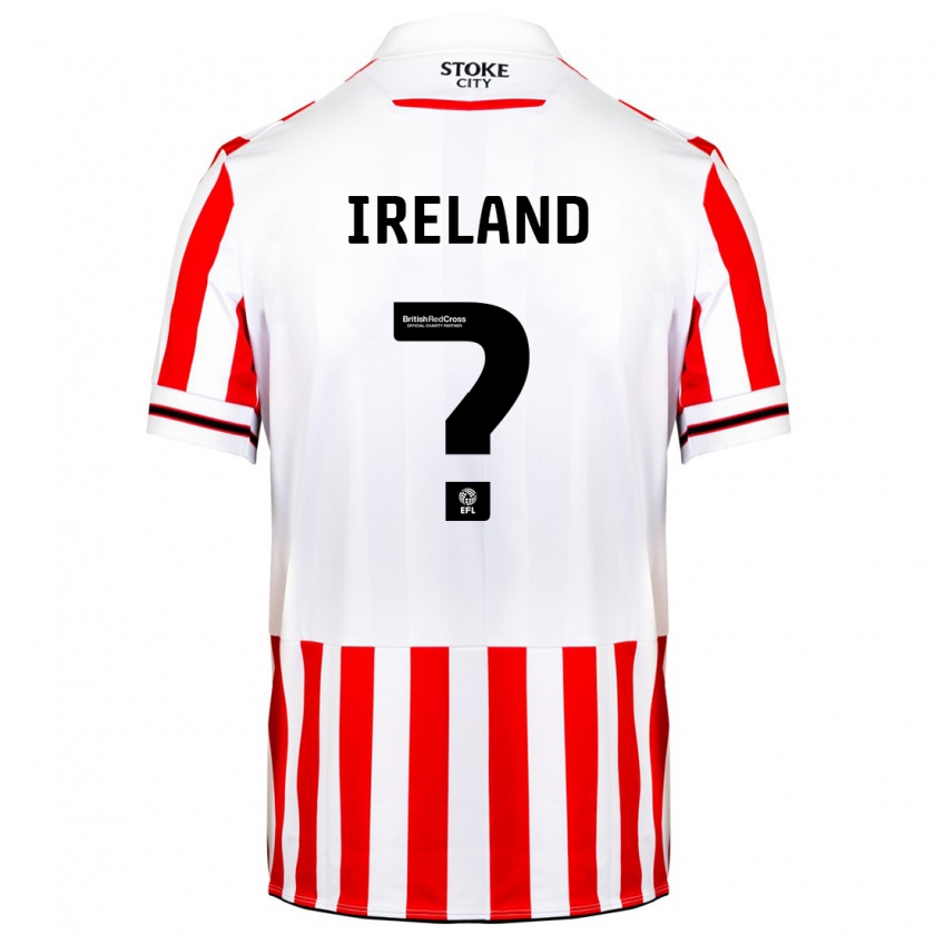 Kandiny Niño Camiseta Joshua Ireland #0 Rojo Blanco 1ª Equipación 2023/24 La Camisa