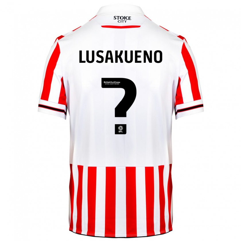 Kandiny Niño Camiseta Matty Lusakueno #0 Rojo Blanco 1ª Equipación 2023/24 La Camisa