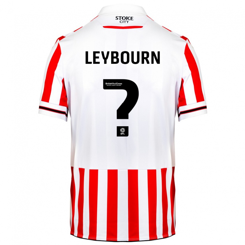 Kandiny Bambino Maglia Charlie Leybourn #0 Rosso Bianco Kit Gara Home 2023/24 Maglietta