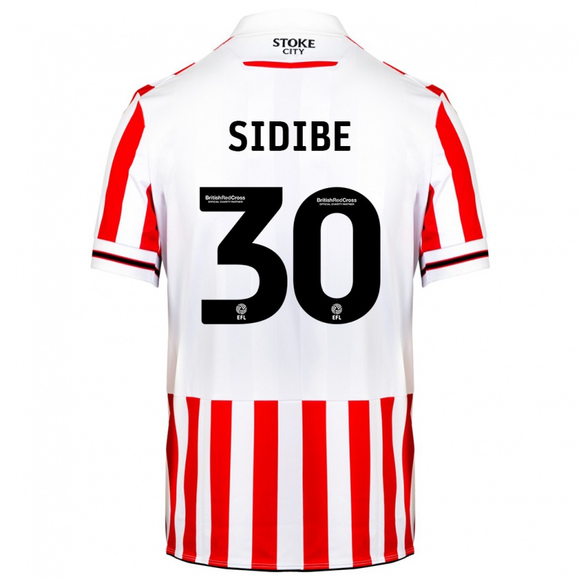 Kandiny Niño Camiseta Souleymane Sidibe #30 Rojo Blanco 1ª Equipación 2023/24 La Camisa