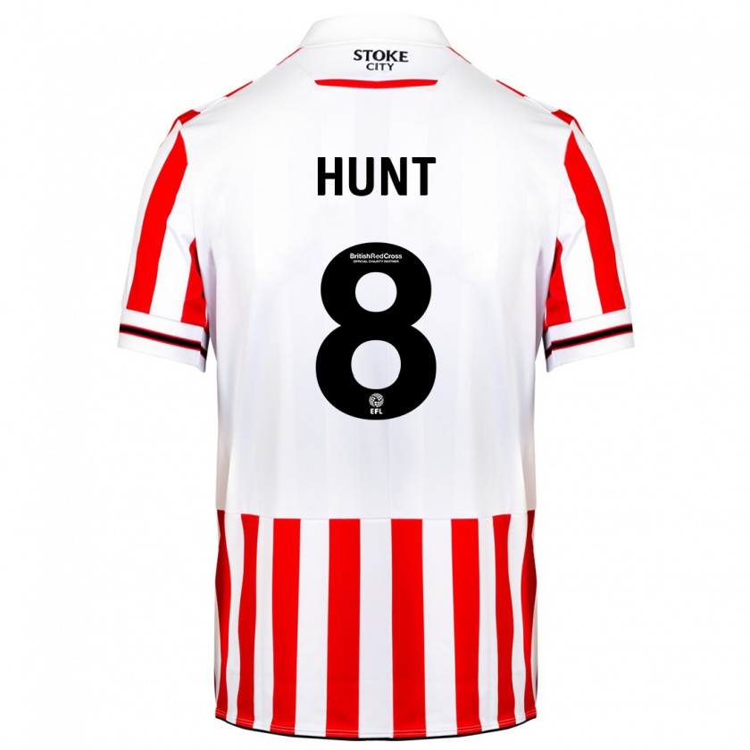 Kandiny Niño Camiseta Abby Hunt #8 Rojo Blanco 1ª Equipación 2023/24 La Camisa