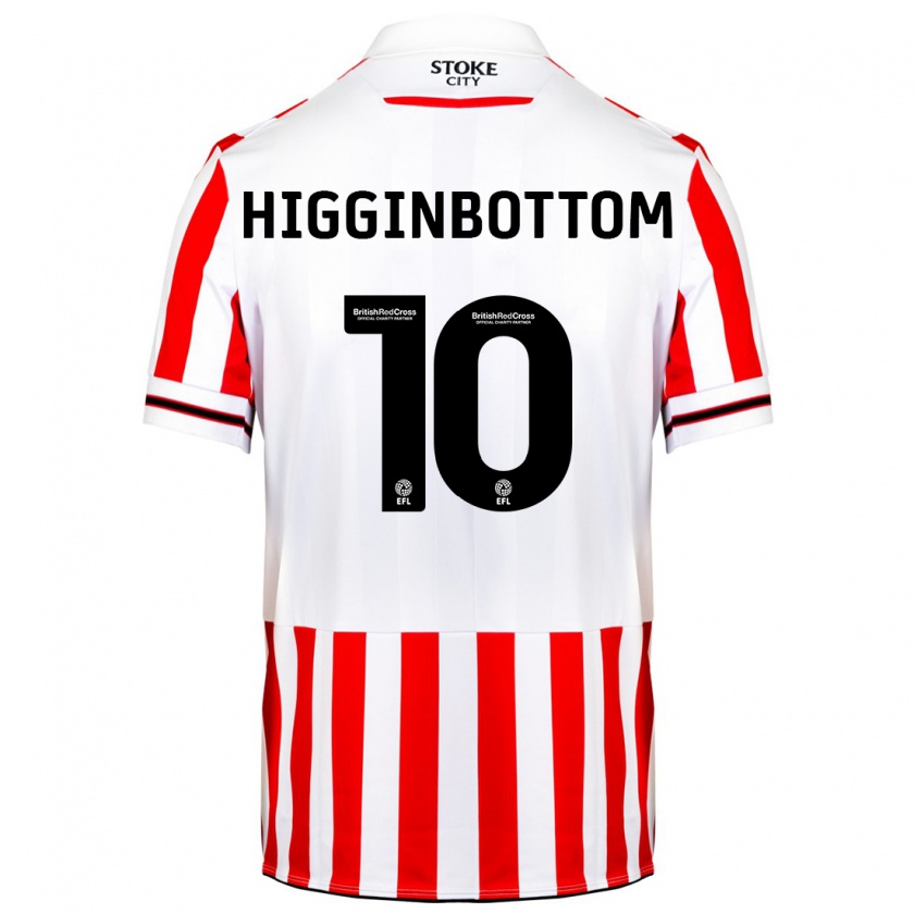 Kandiny Niño Camiseta Alice Higginbottom #10 Rojo Blanco 1ª Equipación 2023/24 La Camisa