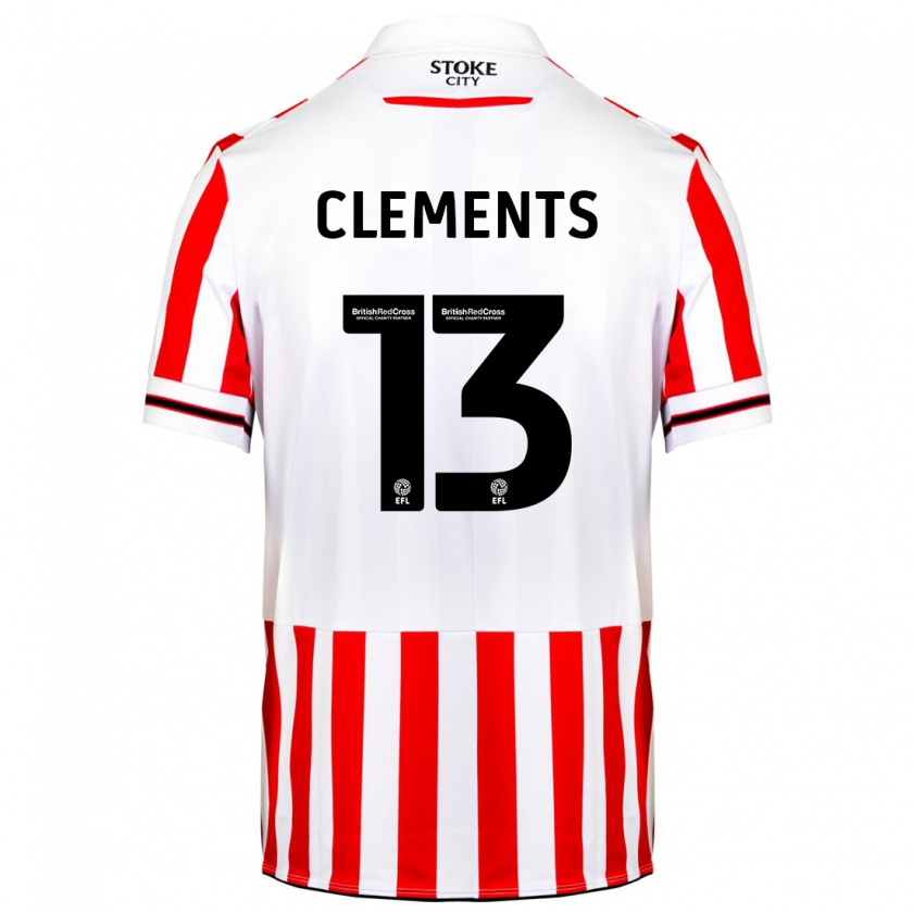 Kandiny Niño Camiseta Daisy Clements #13 Rojo Blanco 1ª Equipación 2023/24 La Camisa