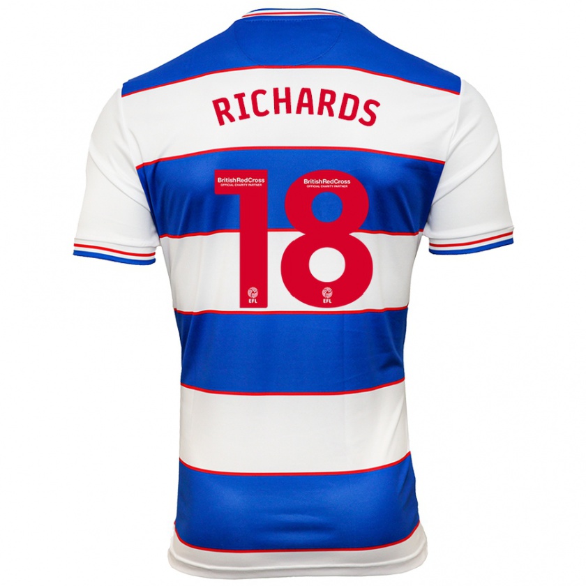 Kandiny Bambino Maglia Taylor Richards #18 Bianco Blu Kit Gara Home 2023/24 Maglietta