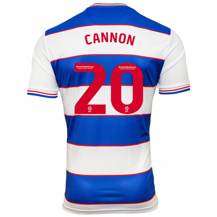 Kandiny Bambino Maglia Reggie Cannon #20 Bianco Blu Kit Gara Home 2023/24 Maglietta