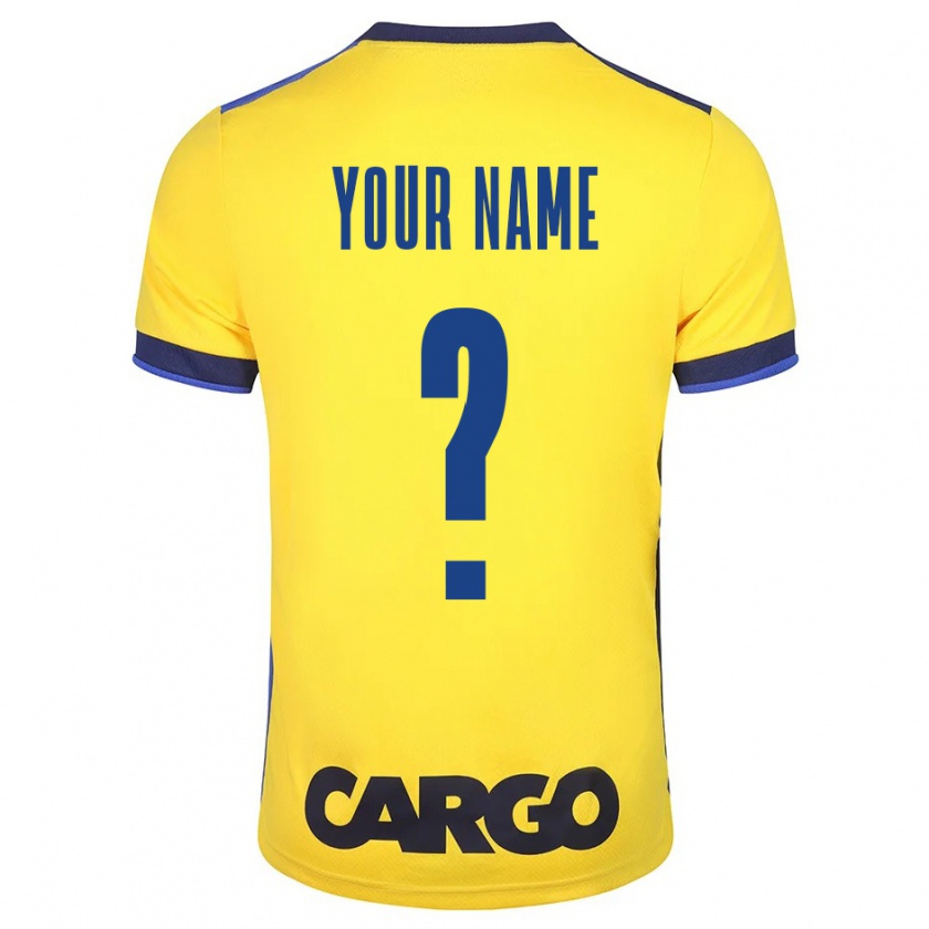 Kandiny Bambino Maglia Il Tuo Nome #0 Giallo Kit Gara Home 2023/24 Maglietta