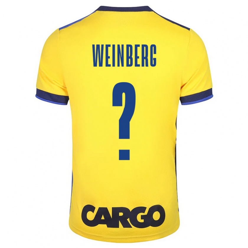 Kandiny Bambino Maglia Idan Weinberg #0 Giallo Kit Gara Home 2023/24 Maglietta