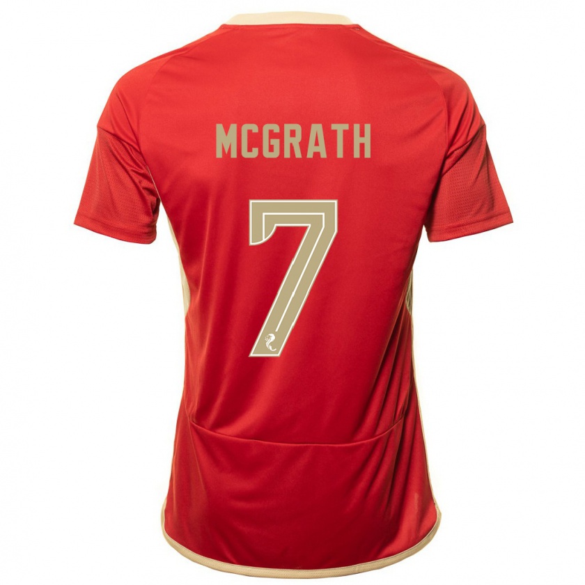 Kandiny Bambino Maglia Jamie Mcgrath #7 Rosso Kit Gara Home 2023/24 Maglietta