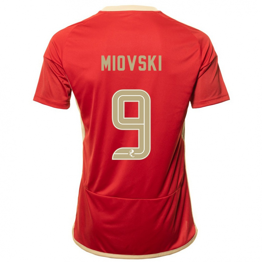 Kandiny Niño Camiseta Bojan Miovski #9 Rojo 1ª Equipación 2023/24 La Camisa