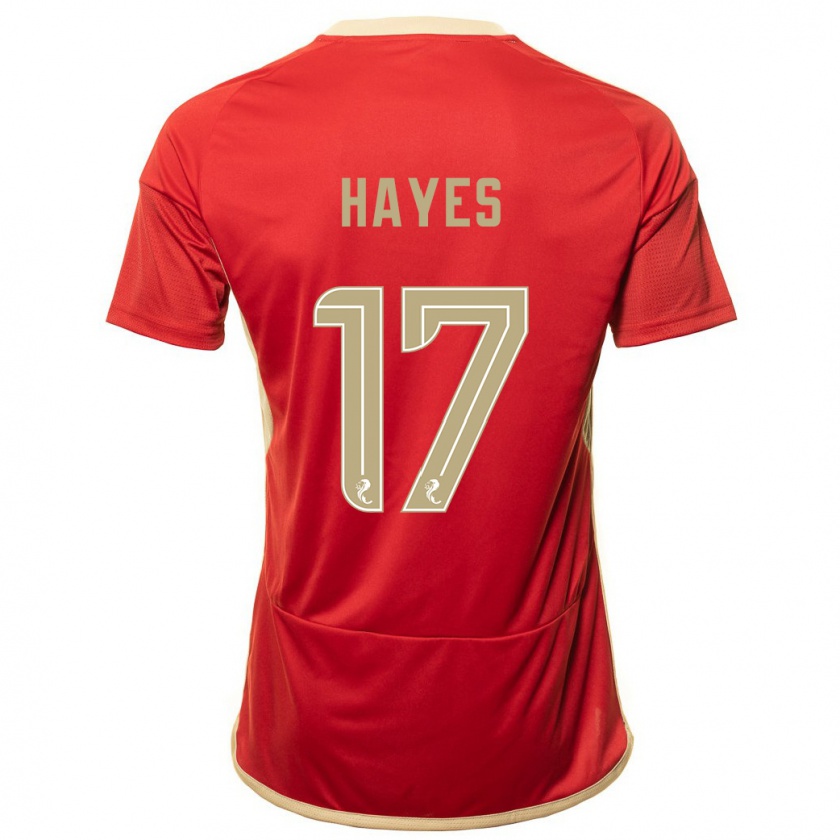 Kandiny Kinderen Jonny Hayes #17 Rood Thuisshirt Thuistenue 2023/24 T-Shirt België