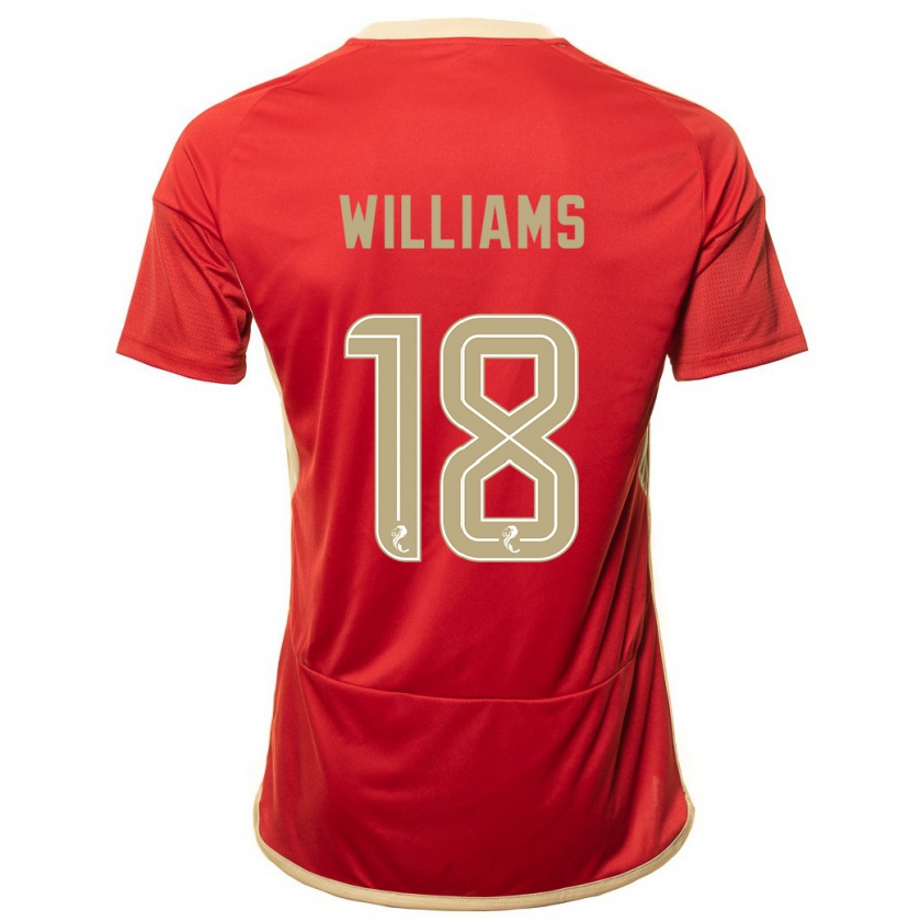 Kandiny Kinder Rhys Williams #18 Rot Heimtrikot Trikot 2023/24 T-Shirt Österreich