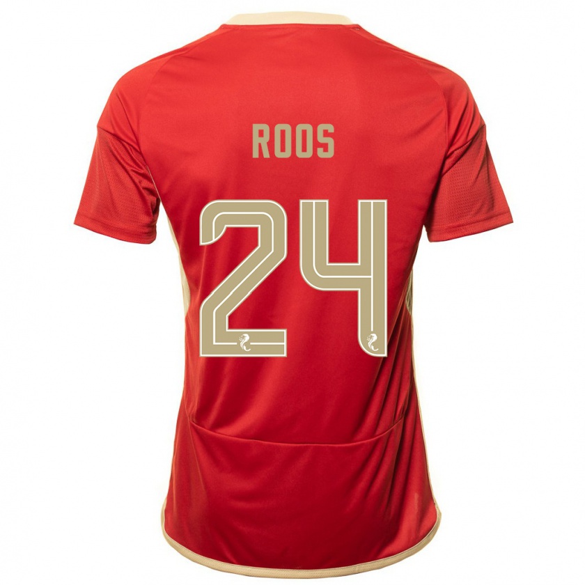 Kandiny Kinderen Kelle Roos #24 Rood Thuisshirt Thuistenue 2023/24 T-Shirt België