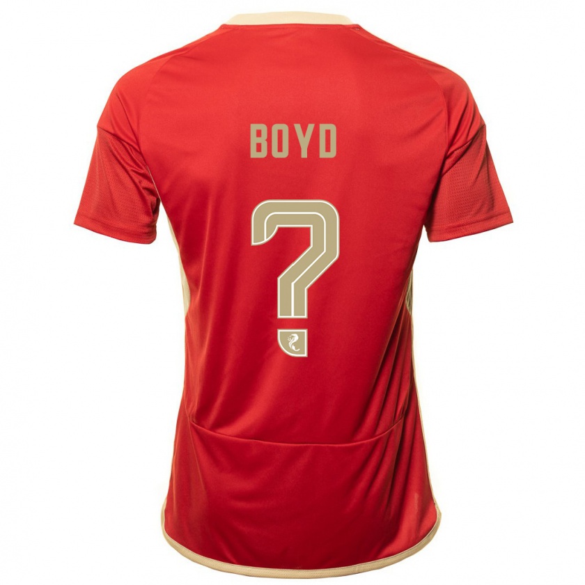 Kandiny Kinderen Fletcher Boyd #0 Rood Thuisshirt Thuistenue 2023/24 T-Shirt België