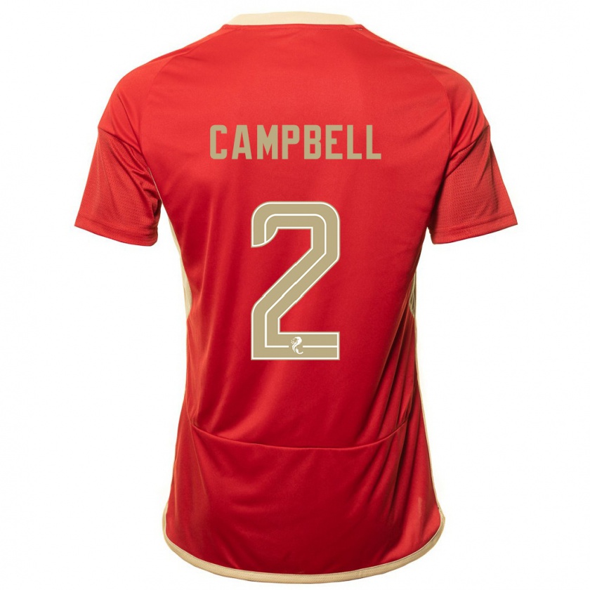 Kandiny Bambino Maglia Loren Campbell #2 Rosso Kit Gara Home 2023/24 Maglietta