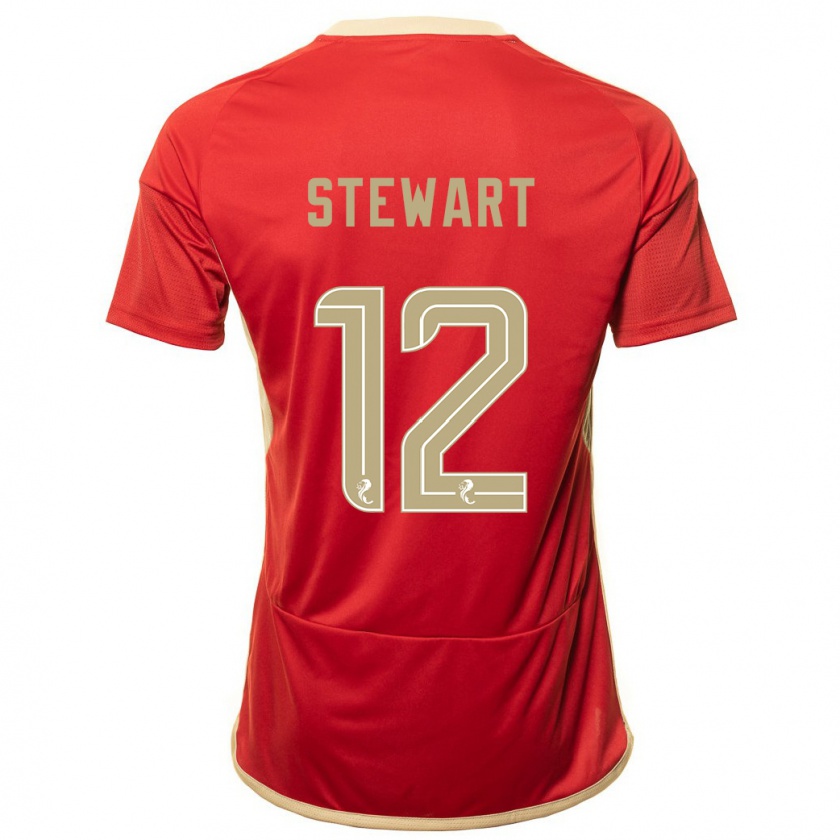 Kandiny Kinderen Hannah Stewart #12 Rood Thuisshirt Thuistenue 2023/24 T-Shirt België