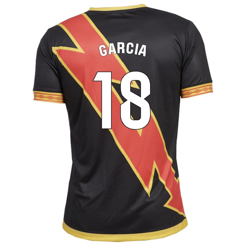 Kandiny Bambino Maglia Álvaro García #18 Nero Kit Gara Away 2023/24 Maglietta