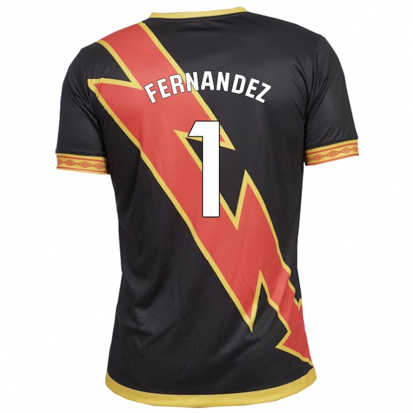 Kandiny Niño Camiseta Nerea Fernández Santos #1 Negro 2ª Equipación 2023/24 La Camisa